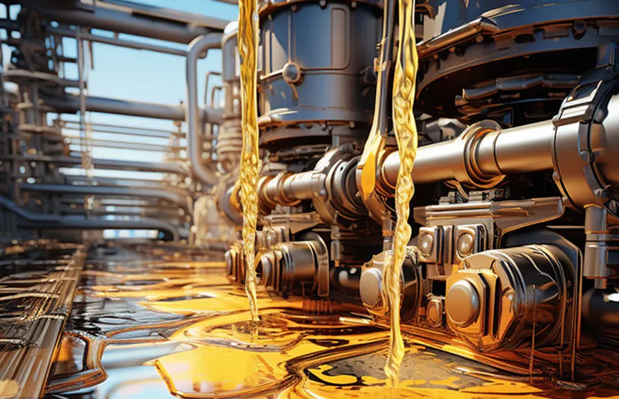 Injection d'eau sur le champ pétrolifère et mesure du pétrole brut
